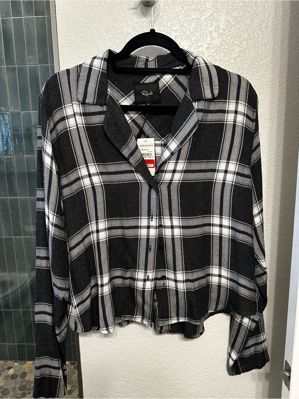 RAILS Black & White Plaid Button-Front Shirt